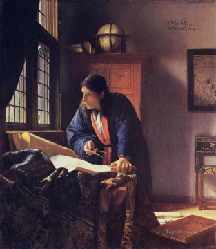  Johannes Canvas - The Geographer Baroque Johannes Vermeer